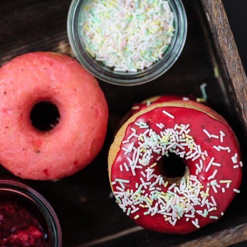 doughnuts with berry glaze