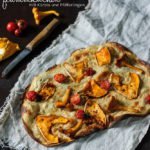 flammkuchen with squash and chanterelles